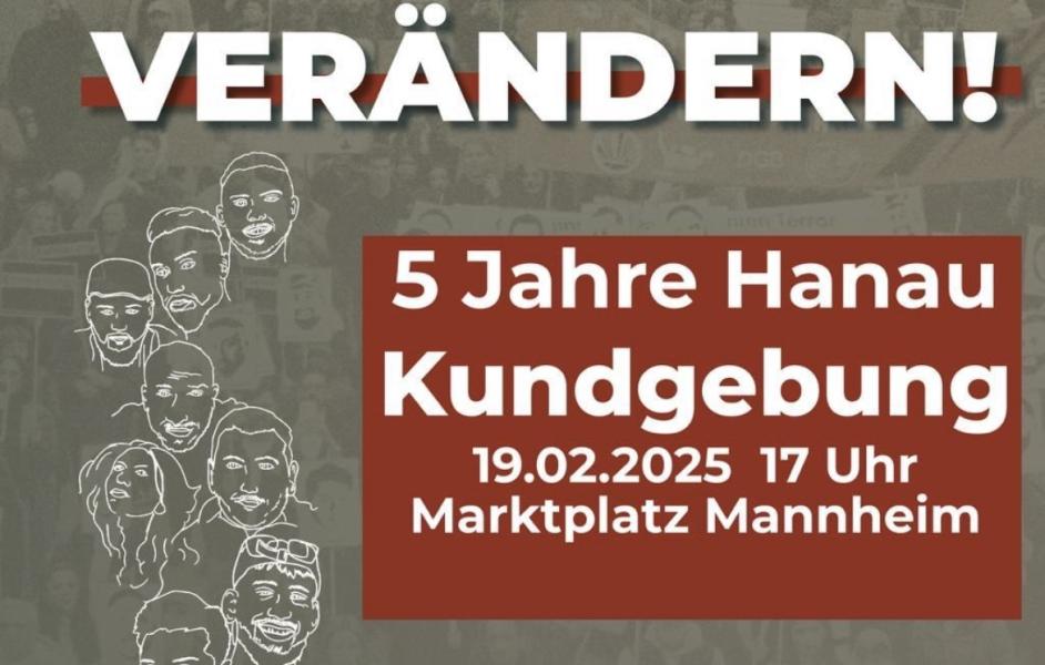 Kundgebungdsplakat zum 19. Februar 2025